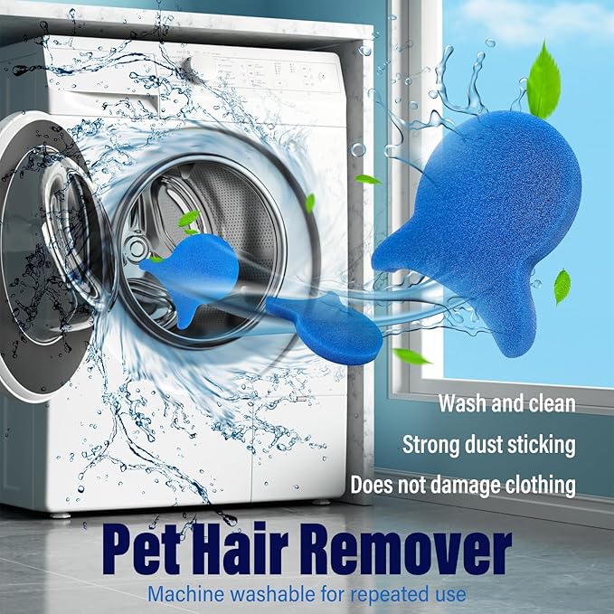 Pet Hair Remover for Laundry, Reusable Dog & Cat Hair Remover Tool, Effectively Removes Pet Hair, Lint and Dander from Bedding and Clothing, Suitable for Washing Machines, Dryers 6PCS