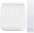 32-Piece Lint Trap and Cable Ties Set for Washing Machine, Includes 8 Nylon Mesh Lint Traps and 24 Cable Ties, Easy and Effective Lint Filtration (White)