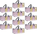 VENO 10 Pack Moving Bags Extra Large Storage Bags for College Move-In, Heavy-Duty Storage Totes, Packing Boxes, and Wardrobe Moving Supplies - Durable Laundry Bags for Clothes (Clear, 10 Pack)