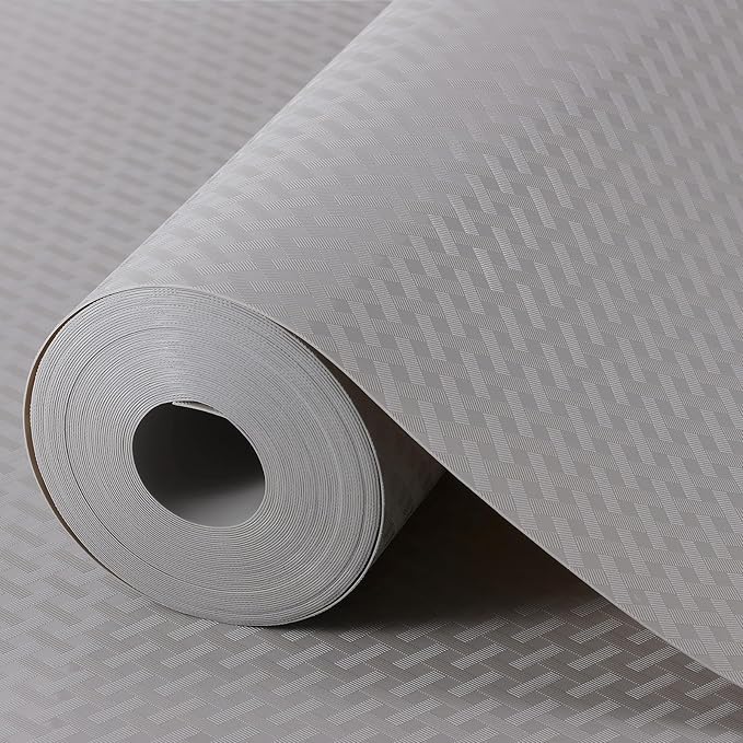 Light Gray Shelf Liners for Kitchen Cabinets Refrigerator Liners Waterproof & Oil-Proof Kitchen Cupboard Liner Drawer Mats EVA Material Non Adhesive Fridge Liner for Shelves 23.6 x 236.2 Inches