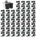 3-H Broom Hanger,Mop Holder Wall Mount 50 Pack, Broom Holder Wall Mount for Hanging and Organizing Shovel,Rake,Brush,Yard Tools in Kitchen,Laundry Room,Bathroom,House(Black)