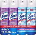 Lysol Disinfectant Spray, for Cleaning and Deodorizing, Lavender & Cotton Blossom + Crisp Linen (Pack of 4)