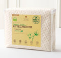 Luxury Waterproof Organic Mattress Protector Queen - Organic Cotton Breathable Mattress Pad Cover - New 380 GSM Comfort - Deep Pocket - Jersey Cotton Skirt - Fitted Comfort