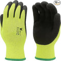 G & F 1516 12 Pairs Pack Premium High Visibility Low emissions Green Work and gardening Gloves for Men and Women.MicroFoam Textured Coated Palm and Fingers Gloves for Gardening Work,Size Large,Green