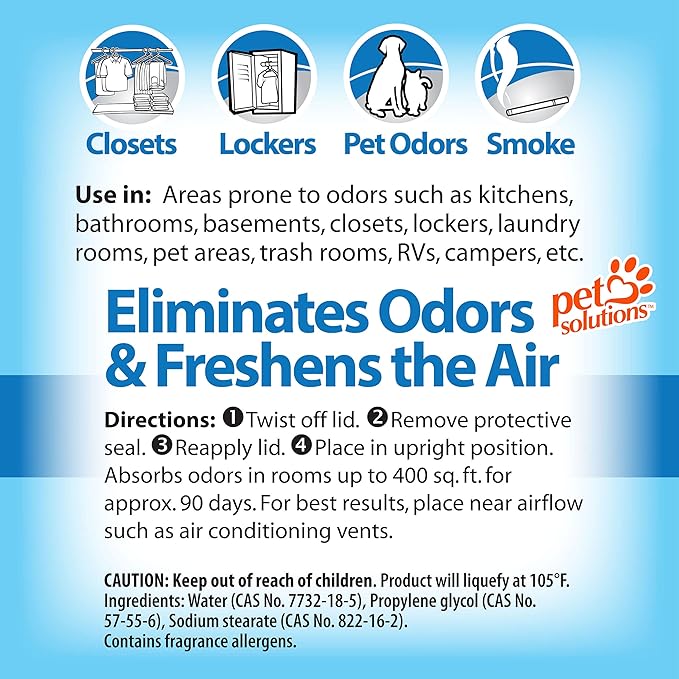 OdoBan Solid Odor Absorber Eliminator for Home and Small Spaces, Fresh Linen Scent, 14 Ounces Each, 6-Pack