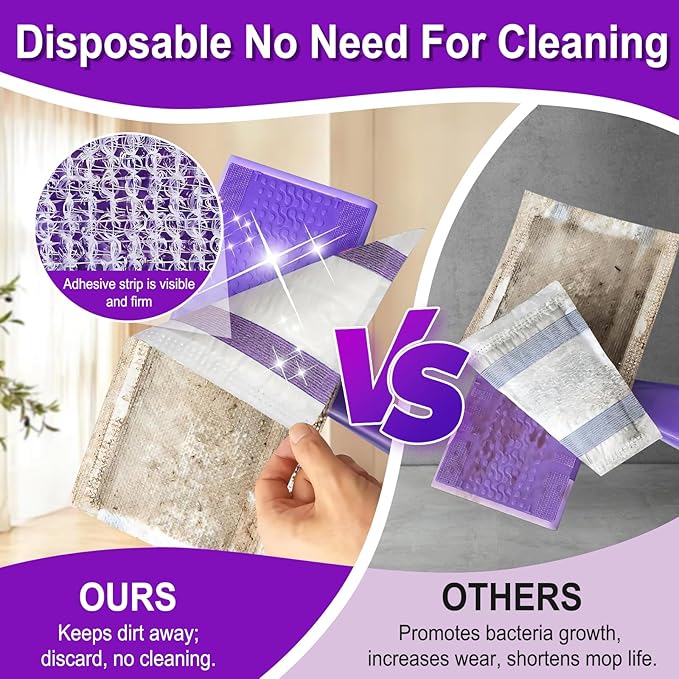 20 Count Disposable Wet Pads Refill for Wet Jet Spray Mop, Wet Jet Pads Refills for Multi Surface, Disposable Wet Jet Hardwood Floor for Wet Pads Refill, Thickness & Absorbent