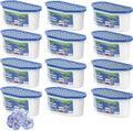 Moisture Absorbers, 12 Pack, Compact Dehumidifier for Closet, Efficient Humidity Absorber Boxes, Moisture Absorber for Closet, Odor Eliminator with Linen Fragrance, Dutch Blue, 6.4oz, 300ml