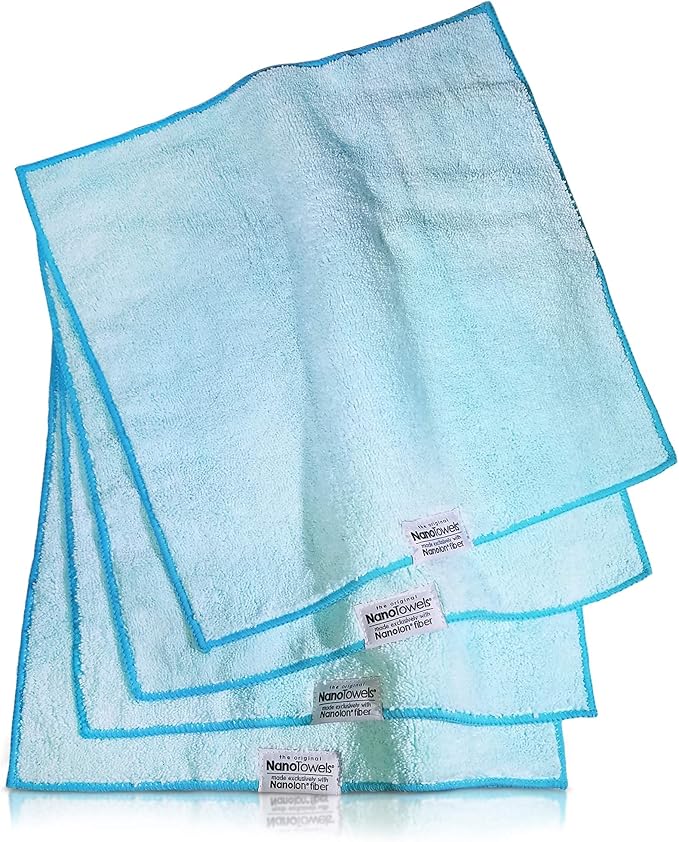 The Amazing Eco Cloth That Cleans Virtually Any Surface with Only Water. No More Paper Towels Or Toxic Chemicals. 4-Pack (14x14, Seashore Teal)