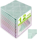 12 Pcs Multipurpose Wire Dishwashing Rag, Upgraded Double-Layer Non-Scratch Wire Dish Cleaning Cloths, Reusable Steel Scrubberfor Kitchen, Cookware, Sinks, Stove Tops, 10"x10"