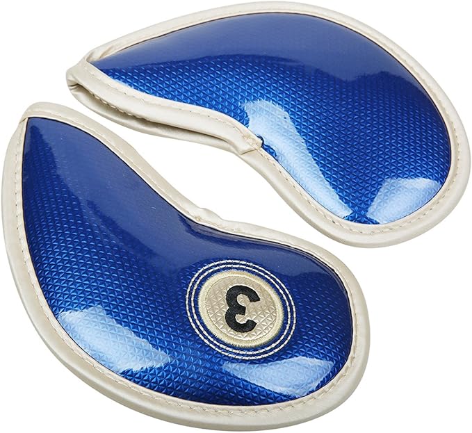 HISTAR 10pcs Crystal Pu Leather Golf Iron Head Covers Set Iron Club Headcover
