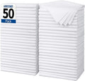 FIXSMITH White Microfiber Cleaning Cloth, Pack of 50, 16"X12" Cleaning Rags for Housekeeping and Kitchen, Reusable Shop Towels, Microfiber Towels for Cars, Lint Free, Scratch-Free, Highly Absorbent