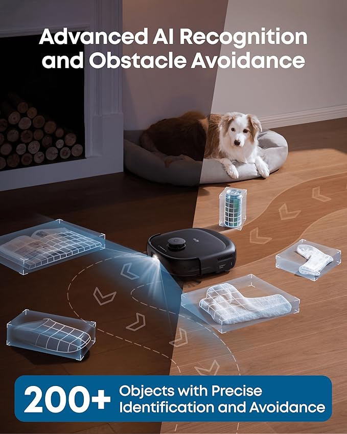 eufy Robot Vacuum E25, HydroJet System with Roller Mop, 20,000 Pa Turbo Suction, All-in-One Robot Vacuum and Mop Combo, Edge-to-Corner Cleaning, Zero-Tangle Design, AI Obstacle Avoidance (Upgraded)