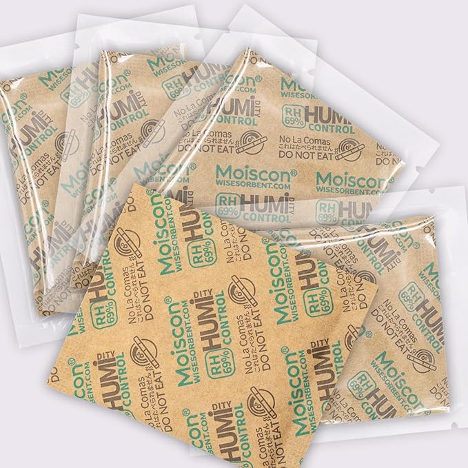 8 Gram 15 Pack 69% Two-Way Humidity Control Packs for Storing 1 oz, Size 8 for Travel Case Resealable Bags, Humidity Pack Moisture Control Packets Individually Wrapped