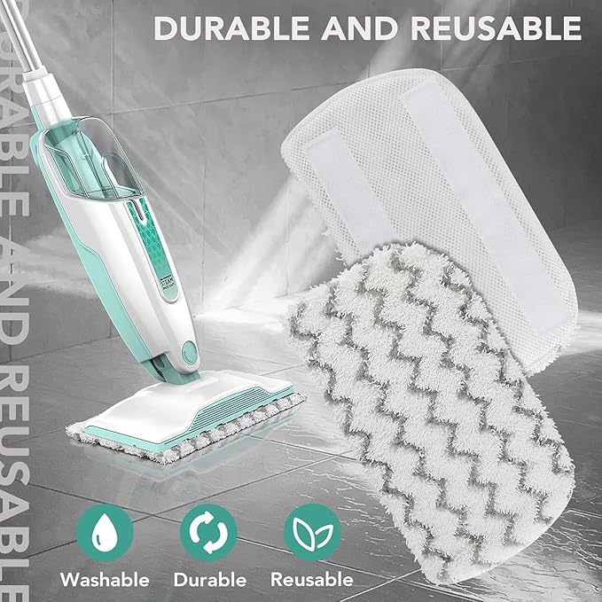 Sgizoku S1000 S2001 Steam Mop Replacement Pads for Shark Steam Mop S1000 S1000A S1000C S1000WM S10001C S1200 & S2001 SteamSpot Steam Mop - Dirt Grip, Washable & Reusable for All Floor Clean - 8Pack