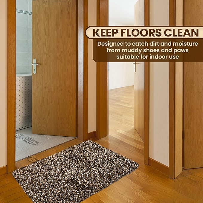 Premium Microfiber Indoor Door Mat – 24"x36" Washable Entry Mat, Non-Slip, Waterproof Backing, Super Absorbent, Low Profile Entryway Doormat for Indoor Entrance