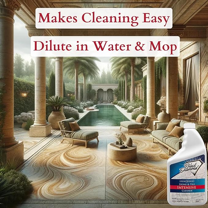 Black Diamond Stoneworks Stone & Tile Intensive Cleaner: Concentrated Deep Cleaner, Marble, Limestone, Travertine, Granite, Slate, Ceramic & Porcelain Tile.