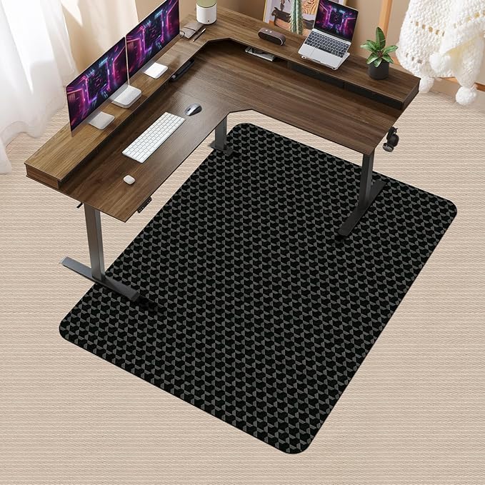 Vicwe Office Chair Mat for Carpet, 48" x 40"Anti-Slip Waterproof Floor Protector Desk Chair Mat for Rolling Chairs, Heavy Duty Chair Mat with Studs,Easy Glide Floor Mat for Home,Gaming