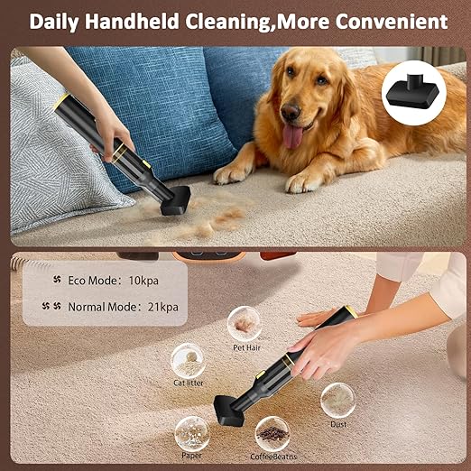 Cros 4-in-1 Mini Cordless Vacuum Cleaner, 21kPa Powerful Suction, Portable Handheld Vacuum for Car & Home, Type-C Rechargeable, Compact & Lightweight