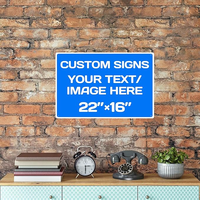 Custom Aluminum Weatherproof Metal Sign - Multiple Sizes, Custom Personalized Text And Picture - Hazard, Garden, Door Signs