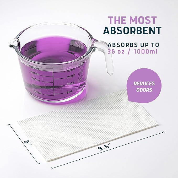 Lunderg Lavender Scented Super Absorbent Commode Pads - Medical Grade Value Pack 100 Count - for Disposable Bedside Commode Liners, Adult Chairs, Portable Buckets & Camping Toilet Bags - Light Scent