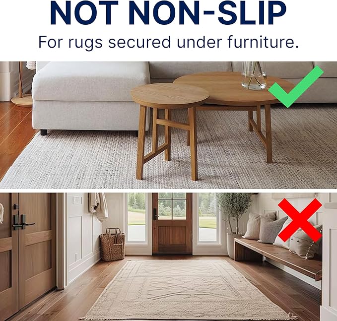 RUGPADUSA - Eco-Plush - 9'x11' - 1/4" Thick - 100% Felt - Premium Cushioned Rug Pad - Available in 3 Thicknesses, Many Custom Sizes