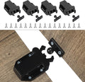 4Pack Push Latches for Cabinets, Push to Open Catch Lock,Safe Rebound Self-Locking Device Drawer Catch Push to Open Door Latch Cabinet Hardware for Cabinet Drawer Wardrobe Kitchen Door