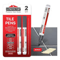 X-Protector Water Based Grout Marker - 2 PCS with 8 Tips, Dark Gray