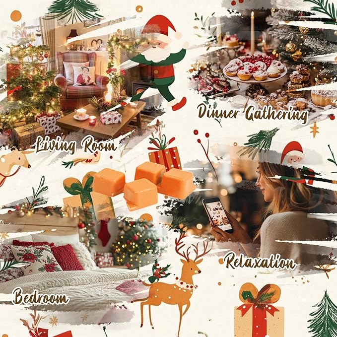 SCENTORINI Christmas Wax Melts, Wax Cubes Strong Scent 12 Pack, Scented Wax Melts, Long Lasting Soy Wax Melts for Warmer