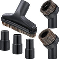 6 Pcs Vacuum Attachments Accessories VAC Attachments 1.25'' 25mm and 36mm Shop Round Dust Brush Vacuum Hose 5.9 Inch Floor Attachment Brush Replacement with 1-1/4 to 1-3/8 Inch Adapter(Classic Style)