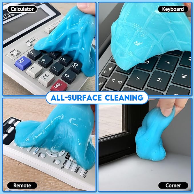 Car Cleaning Gel, 2 Pack Car Cleaning Putty, Universal Auto Deatiling Tools, Reusable Interior Cleaner for Car Keyboard Air Vent, Car Slime Cleaner Dust Cleaning Gel