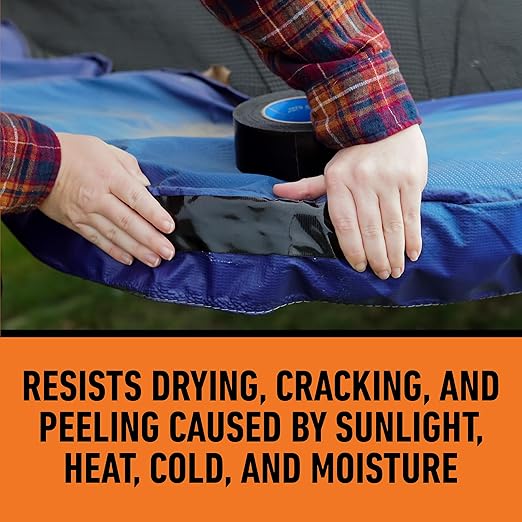 Gorilla All Weather Duct Tape, Black, 1.88" x 25 yd | UV Resistant | Waterproof | For Outdoor Repairs | 2-Pack, Pack of 6