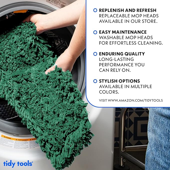 36 Inch Green Commercial Dust Mop & Floor Sweeper with Extendable Handle – Mop for Hardwood, Tile, and Concrete Floor Cleaning