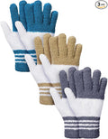 Patelai 3 Pairs Microfiber Plant Dusting Gloves Leaf Cleaning Gloves for Indoor Plants, Blinds, Furniture, House(Medium,Dark Blue, Gray, Khaki, White)