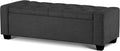 48" Ottoman with Storage, Soft Storage Ottoman Bench for Bedroom, Tufted Upholstered Window Benches, End of Bed Bench for Living Room, Entryway Bench with Seating, Foot Rest, Darkgrey