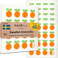 Nordhus Design Swedish Dishcloths, 5 Pack Oranges, Made in Sweden - Reusable, Washable Cellulose Cotton Kitchen Cloths - Replace Paper Towels, Wipes, Sponges, Dish Rags