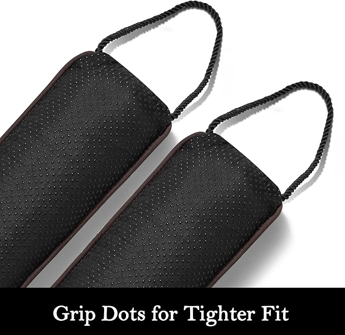 Sunolga 32" Door Draft Stopper Blocks Hot and Cold Air with Removable Washable Cover for Gaps Up to 3", All-Season Seal for Noise, Door Sweep for Bottom of Door and Window, Home Essentials, Coffee