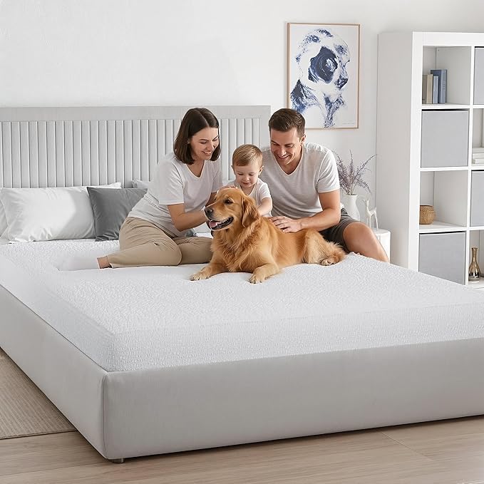 PAULATO BY GA.I.CO Queen Waterproof Mattress Protector – Mattress Cover for Queen Size Bed – Soft Noiseless Hypoallergenic Machine Washable – Waterproof Protector with Deep Elastic Skirt