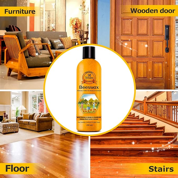 CARGEN Beeswax Furniture Wood Polish - Wood Seasoning Beeswax Oil for Wood Natural Wood Polish and Conditioner Restore A Finish 300ML.