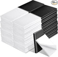 Zonon 16-Piece Door Corner Seal Weatherstripping Exterior Draft Stopper Adhesive Corner Seal Pads for Weather Stripping and Draft Protection (Black,White)