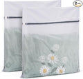 2 Pack XXL Durable Honeycomb Mesh Laundry Bags for Delicates with AUTO-Lock Zipper, Lingerie Bags for Washing Delicates, Laundry Bags Mesh Wash Bags for Bed Sheet,Bed cover,Blanket,Curtain, Sweater