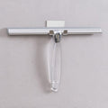 Ettori Shower Squeegee for Glass Door, Squeegee for Shower Glass Door, Bathroom, Window and Car Glass, 12 Inches with Clear Acrylic Handle