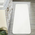 Bath Mat,Ultra Thin Bathroom Runner Rugs,Large Bath Mats for Bathroom,Quick Dry,Non-Slip,Machine Washable,Low Pile,Bath Rug,Shower Outside,Sink,Home Decor Accessories.White,1'5"x4'11"（17x59inch）