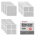 28 Sheets Window Screen Patches Repair Kit, Grey/Black 3 Sizes Window Screen Repair Kit for Mesh Screen Door, Strong Adhesive Fiberglass Quick Screen Repair Tape