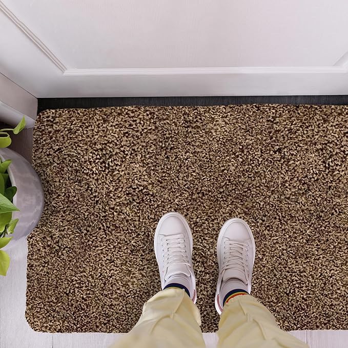 Premium Microfiber Indoor Door Mat – 24"x36" Washable Entry Mat, Non-Slip, Waterproof Backing, Super Absorbent, Low Profile Entryway Doormat for Indoor Entrance