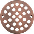 4-Inch Screw-in Shower Strainer Drain Cover Replacement Floor Strainer (Antique Copper)