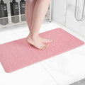 Non-Slip Bathtub Mat, Anti Slip Shower Mat, Fast Drying Bathtub Mats, Foot Scrubber Mat, Anti Slip Mat for Tub, Floor, Bathroom, Kitchen, Home, Hotel (Pink 40"×28")