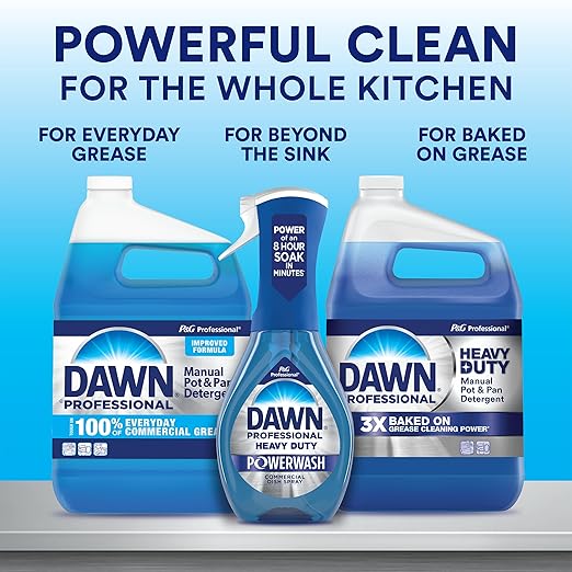 Dawn Professional Manual Pot and Pan Detergent, Dish Soap, Liquid Concentrate, 1 Gallon (Case of 2) with 1 Pump