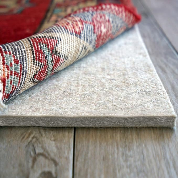 RUGPADUSA - Eco-Plush - 7'6" x 9'6" - 1/2" Thick - 100% Felt - Luxurious Cushioned Rug Pad - Available in 3 Thicknesses, Many Custom Sizes