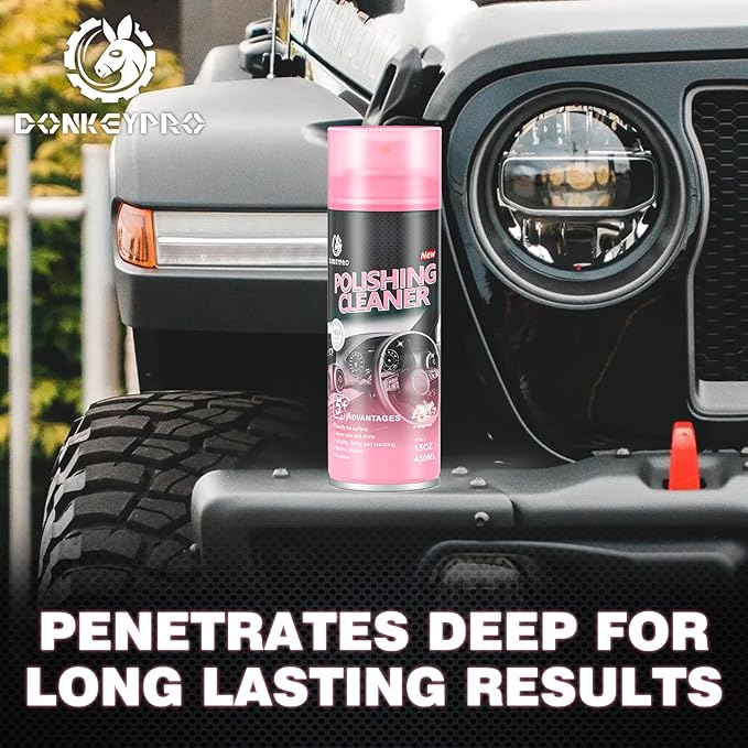 Car interior protectant Spray-Repels Dust & Staining,Restores & Protects Plastic, Vinyl, Leather - UV Guard, Anti-Aging, Long-Lasting Gloss, Exterior & Interior Car Polishing Cleaner (2 x 15oz)