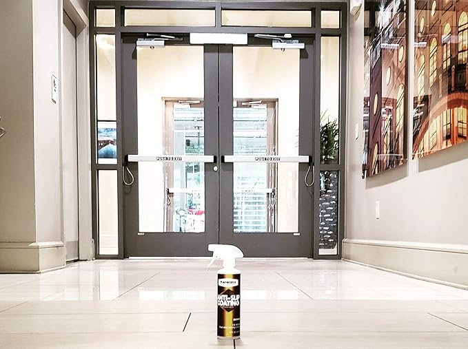 Nanotech Surface Solutions Anti-Slip Coating - Increases Friction Coefficient- Reduces Slip & Fall Accidents Due to Wet Floors - For Polished Granite, Porcelain & Ceramic Tile (16 Oz.)
